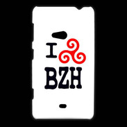 Coque Nokia Lumia 625 I love BZH 2
