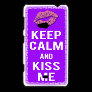 Coque Nokia Lumia 625 Keep Calm Kiss me Violet