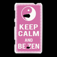 Coque Nokia Lumia 625 Keep Calm Be Zen Rose
