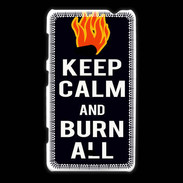 Coque Nokia Lumia 625 Keep Calm Burn Noir