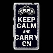 Coque Nokia Lumia 625 Keep Calm Carry on Noir