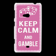 Coque Nokia Lumia 625 Keep Calm Gamble Rose