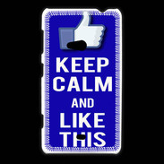 Coque Nokia Lumia 625 Keep Calm Like This Bleu