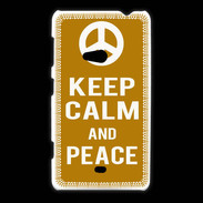 Coque Nokia Lumia 625 Keep Calm Peace Orange