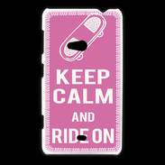 Coque Nokia Lumia 625 Keep Calm Ride on Rose