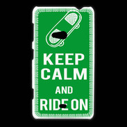 Coque Nokia Lumia 625 Keep Calm Ride on Vert