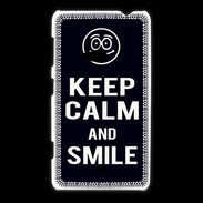 Coque Nokia Lumia 625 Keep Calm Smile Noir