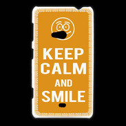 Coque Nokia Lumia 625 Keep Calm Smile Orange