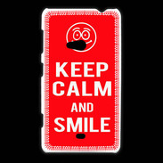 Coque Nokia Lumia 625 Keep Calm Smile Rouge