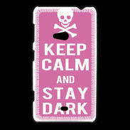 Coque Nokia Lumia 625 Keep Calm Stay dark Rose