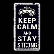 Coque Nokia Lumia 625 Keep Calm Stay strong Noir