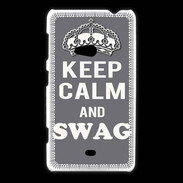 Coque Nokia Lumia 625 Keep Calm Swag Gris
