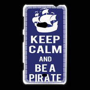 Coque Nokia Lumia 625 Keep Calm Be a Pirate Bleu