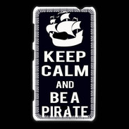 Coque Nokia Lumia 625 Keep Calm Be a Pirate Noir