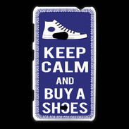 Coque Nokia Lumia 625 Keep Calm Buy Shoes Bleu