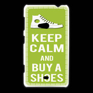 Coque Nokia Lumia 625 Keep Calm Buy Shoes Vert Pomme