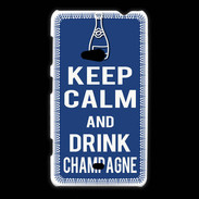 Coque Nokia Lumia 625 Keep Calm Drink Champagne Bleu