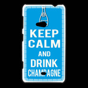 Coque Nokia Lumia 625 Keep Calm Drink champagne Cyan