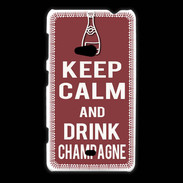 Coque Nokia Lumia 625 Keep Calm Drink Champagne Brique