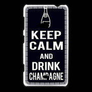 Coque Nokia Lumia 625 Keep Calm Drink champagne Noir