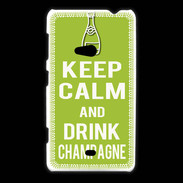 Coque Nokia Lumia 625 Keep Calm Drink champagne Vert pomme
