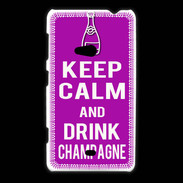 Coque Nokia Lumia 625 Keep Calm Drink champagne Violet
