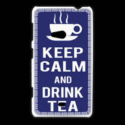 Coque Nokia Lumia 625 Keep Calm Drink Tea Bleu