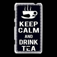 Coque Nokia Lumia 625 Keep Calm Drink Tea Noir