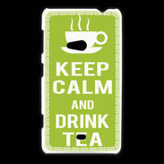 Coque Nokia Lumia 625 Keep Calm Drink Tea Vert pomme