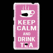 Coque Nokia Lumia 625 Keep Calm Drink Tea Rose