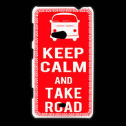 Coque Nokia Lumia 625 Keep Calm Take Road Rouge