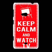 Coque Nokia Lumia 625 Keep Calm Watch TV Rouge