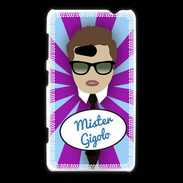 Coque Nokia Lumia 625 Mister Gigolo Chatain