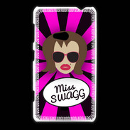 Coque Nokia Lumia 625 Miss Swag Chatain