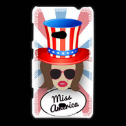 Coque Nokia Lumia 625 Miss USA Chatain