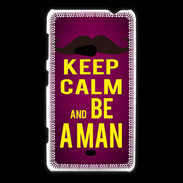 Coque Nokia Lumia 625 Keep Calm Be a Man Rose