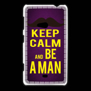 Coque Nokia Lumia 625 Keep Calm Be a Man Violet