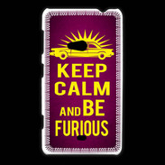 Coque Nokia Lumia 625 Keep Calm and Be Furious Rose