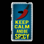 Coque Nokia Lumia 625 Keep Calm and Be Spicy Bleu