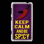 Coque Nokia Lumia 625 Keep Calm and Be Spicy Violet