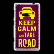 Coque Nokia Lumia 625 Keep Calm and Take o road 2 Rose