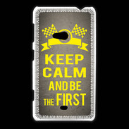 Coque Nokia Lumia 625 Keep Calm and Be the First Gris