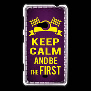 Coque Nokia Lumia 625 Keep Calm and Be the First Violet