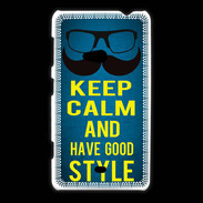 Coque Nokia Lumia 625 Keep Calm and Have a good Style Bleu