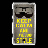 Coque Nokia Lumia 625 Keep Calm and Have a good Style Gris
