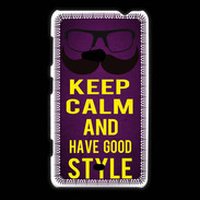 Coque Nokia Lumia 625 Keep Calm and Have a good Style Violet