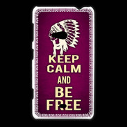 Coque Nokia Lumia 625 Keep Calm and Be Free Rose