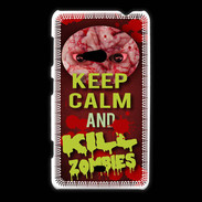 Coque Nokia Lumia 625 Keep Calm and Kill Zombies Rouge