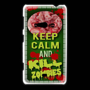 Coque Nokia Lumia 625 Keep Calm and Kill Zombies Vert