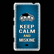 Coque Nokia Lumia 625 Keep Calm and Miskine Bleu